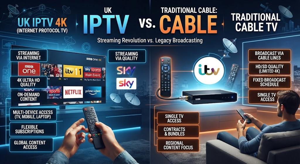 UK IPTV4K: How Does It Compare to Traditional Cable?